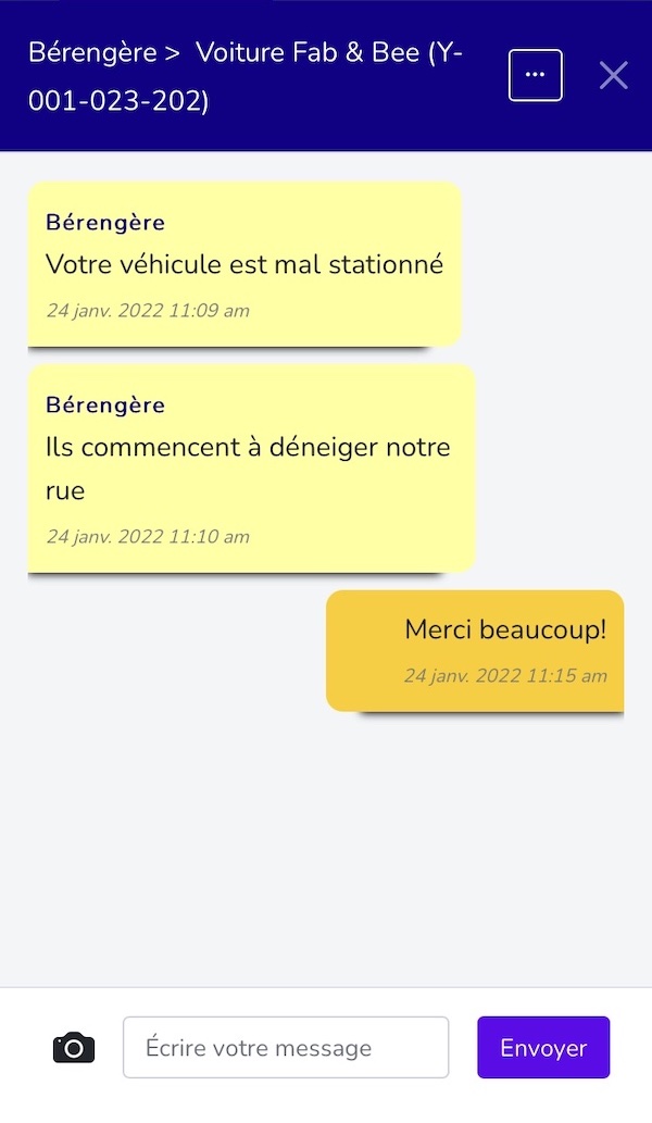 Chat on Yelo app